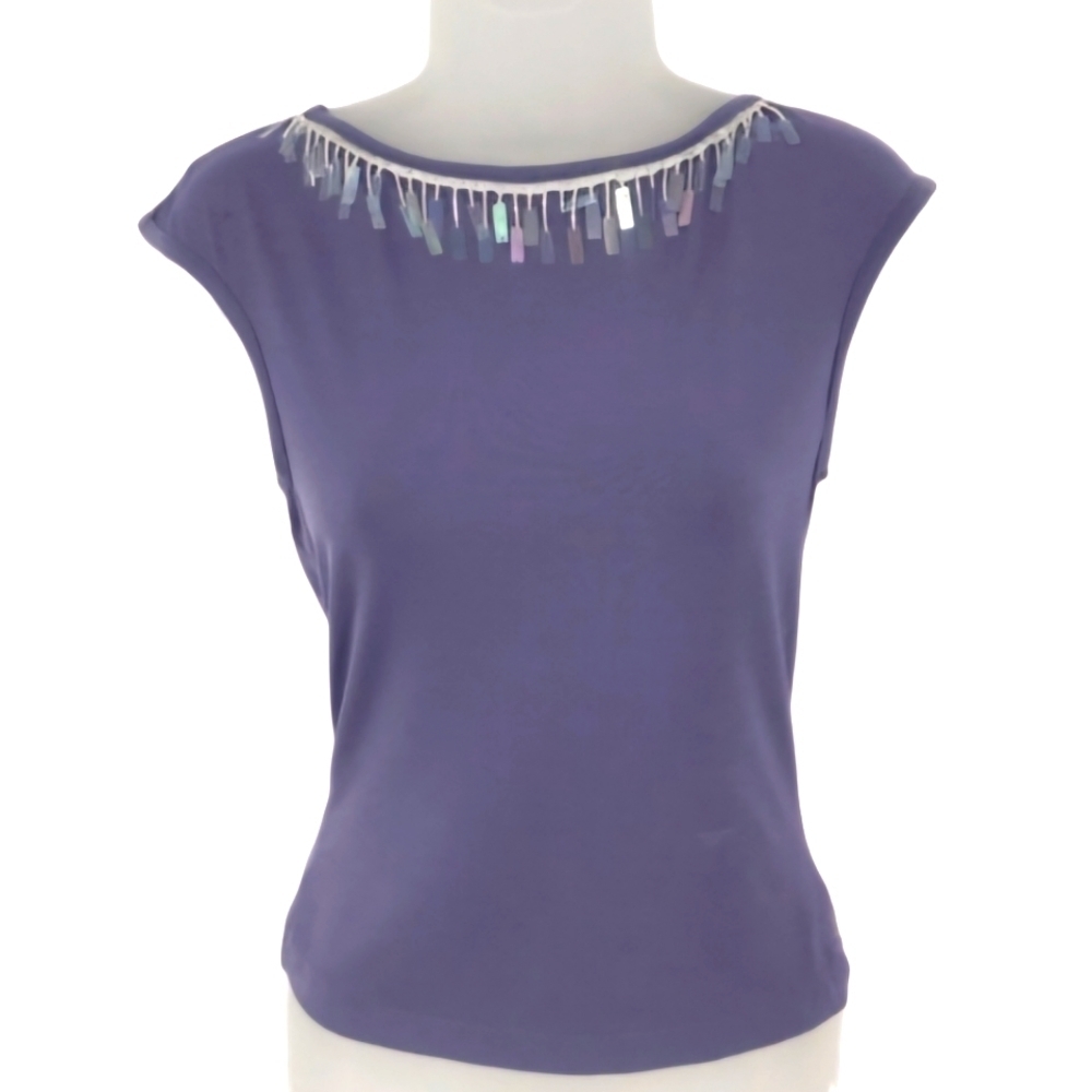 Ted Baker London Beaded‎ Neckline Top